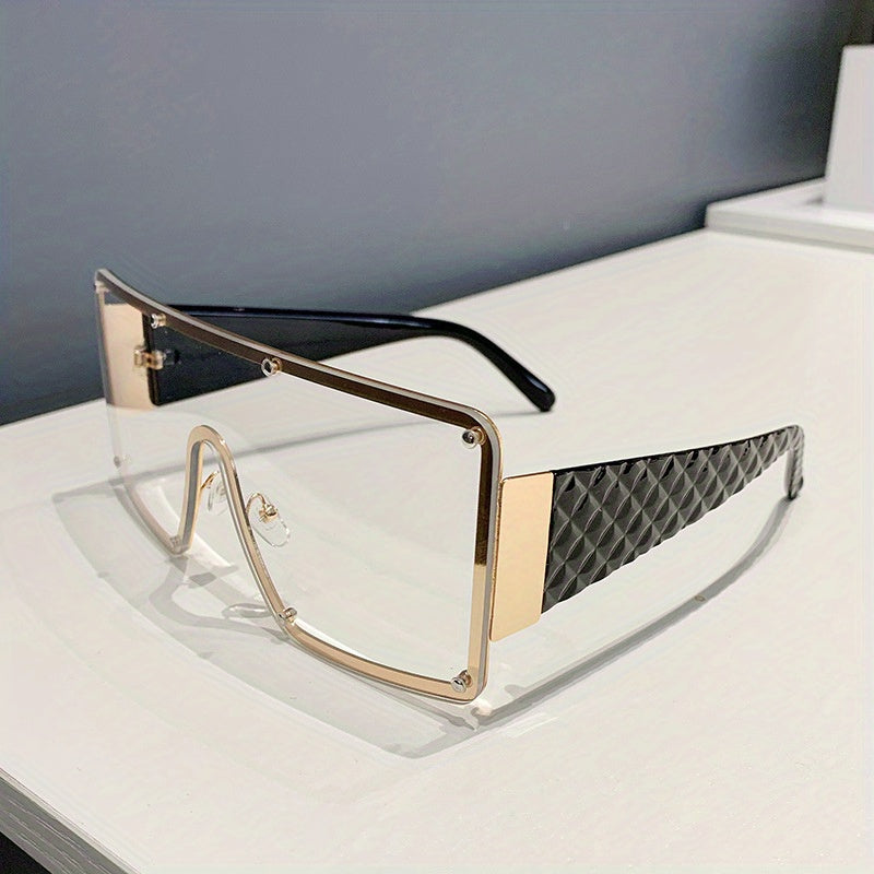Y2K Gradient UV400 One Piece Sunglasses with Rivets