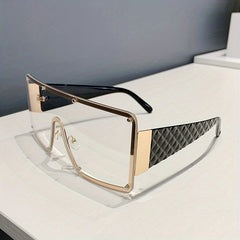Y2K Gradient UV400 One Piece Sunglasses with Rivets