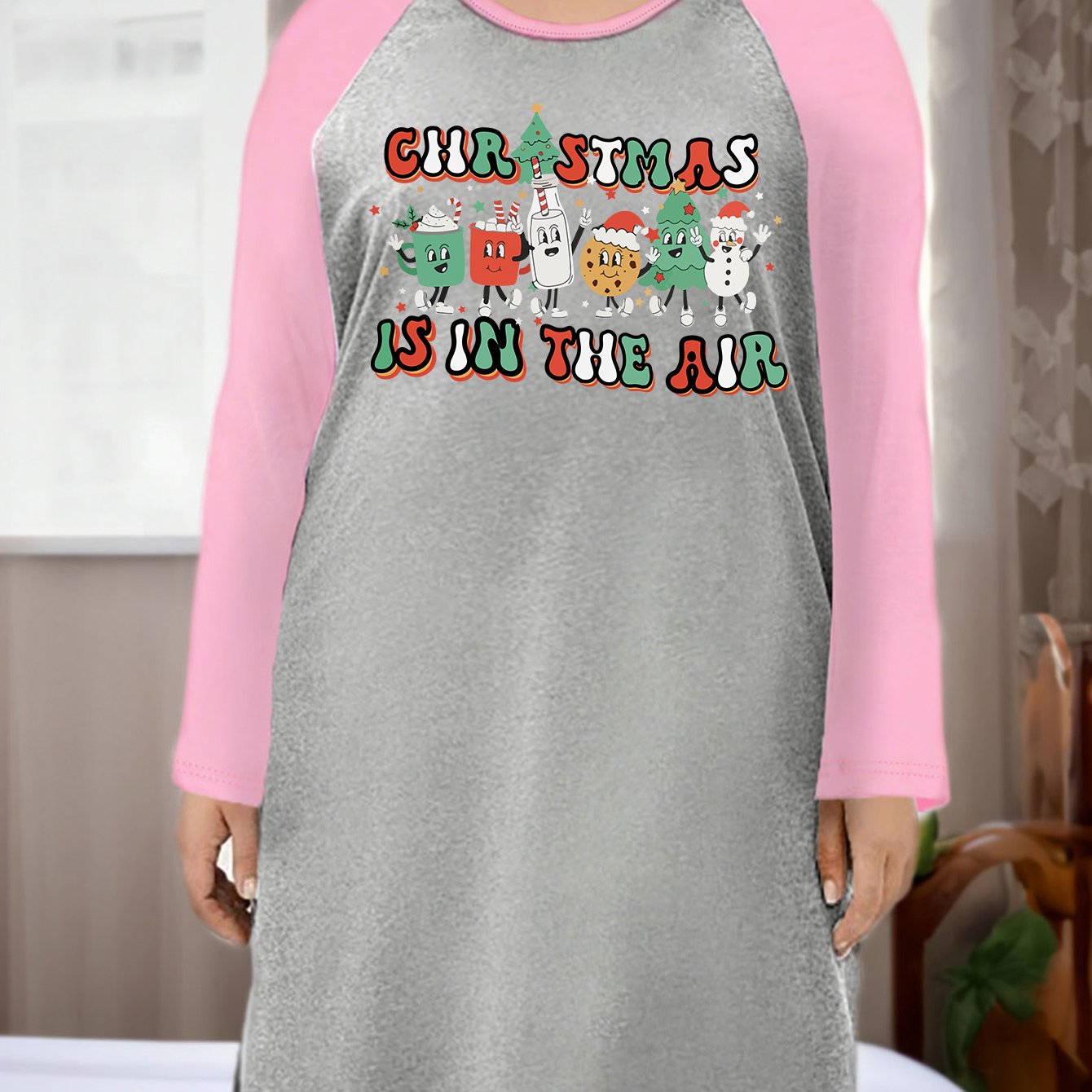 Christmas Nightdress Women's Tee Sleep Dress