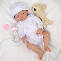45 72 Cm Closed Eyes Reborn Doll Full Body Soft Vinyl Painted Doll