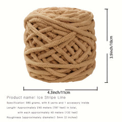 6 Pack Chunky Knit Yarn & Bear Accessories Set for DIY Arts