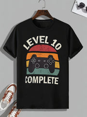 Men's Vintage Game Controller Print T shirt Active Tee