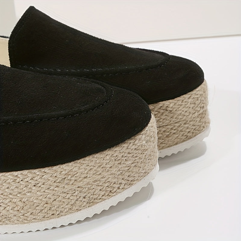 Women's Slip On Loafers Thick Bottom Espadrilles Shoes