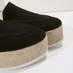 Women's Slip On Loafers Thick Bottom Espadrilles Shoes