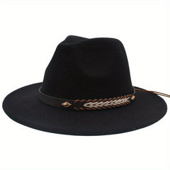 Men's Vintage Jazz Flat Brim Top Hat