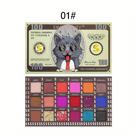 18-Color Sequin Matte Eyeshadow Palette with Highlighter