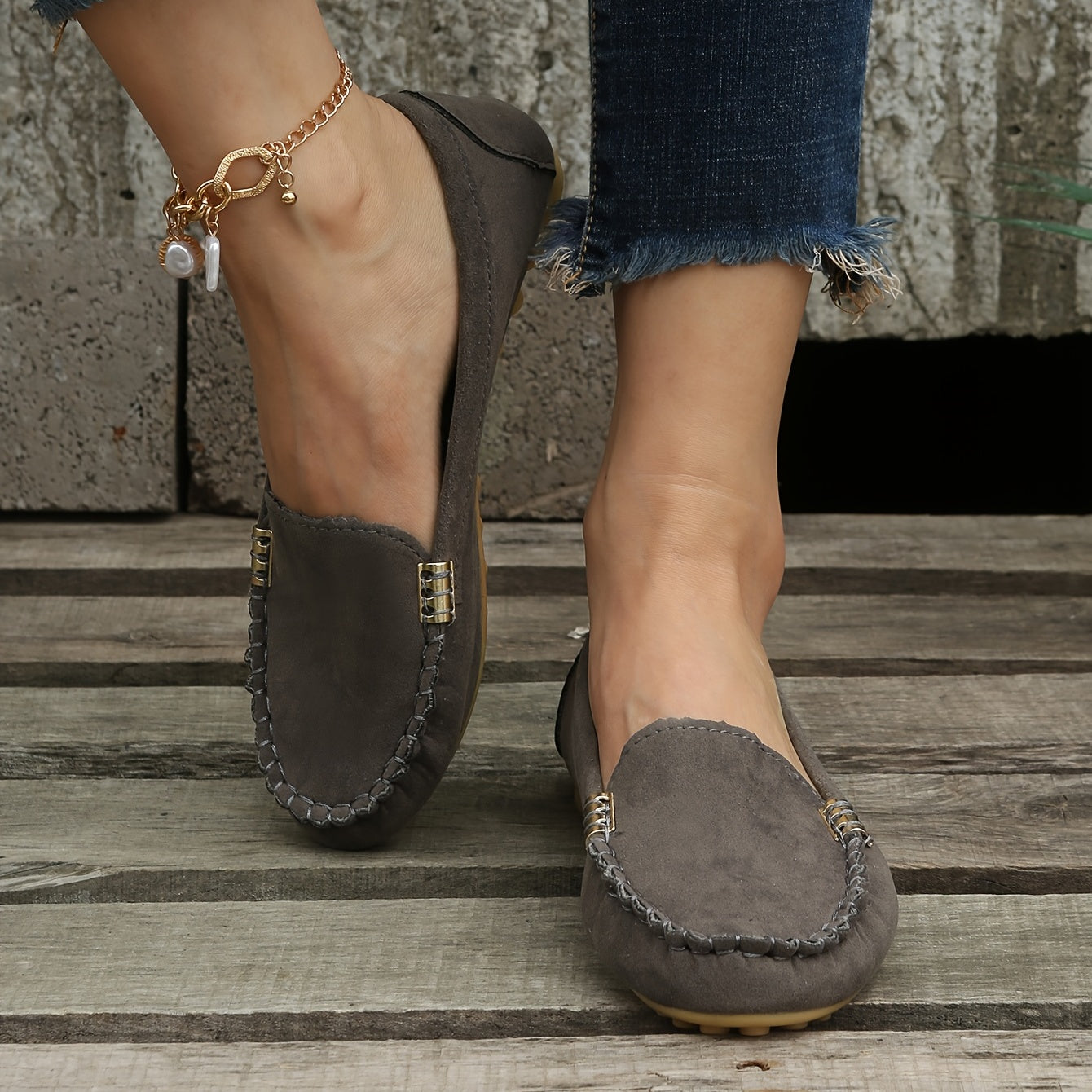 Women's Slip On Loafers Solid Comfortable Shoes
