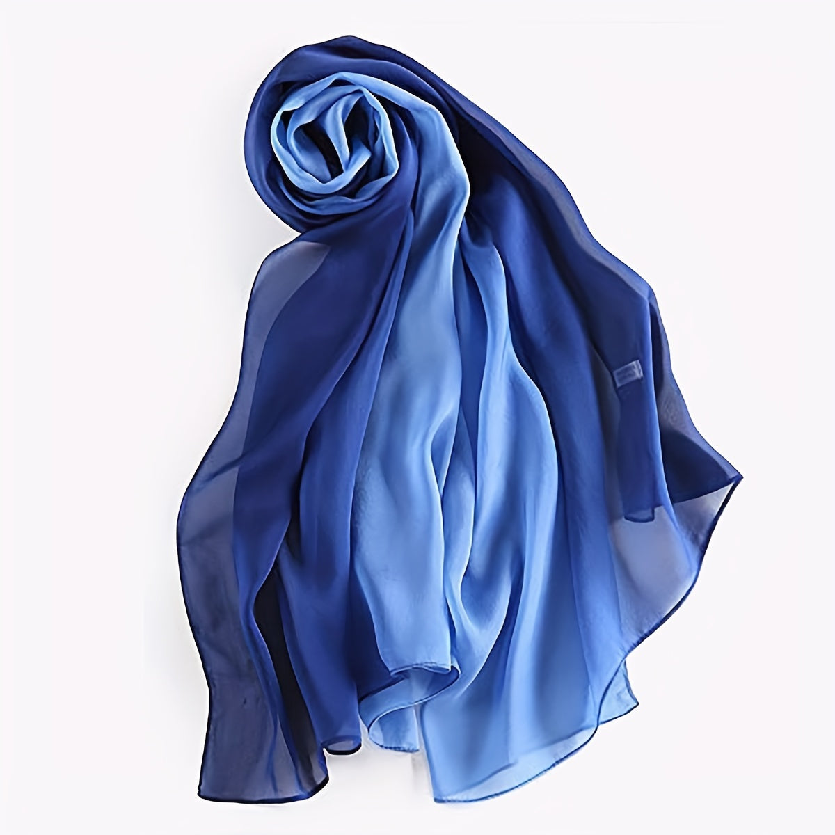 Gradient Silk Scarf Hijab Shawl Casual Windproof Head Wraps Turban