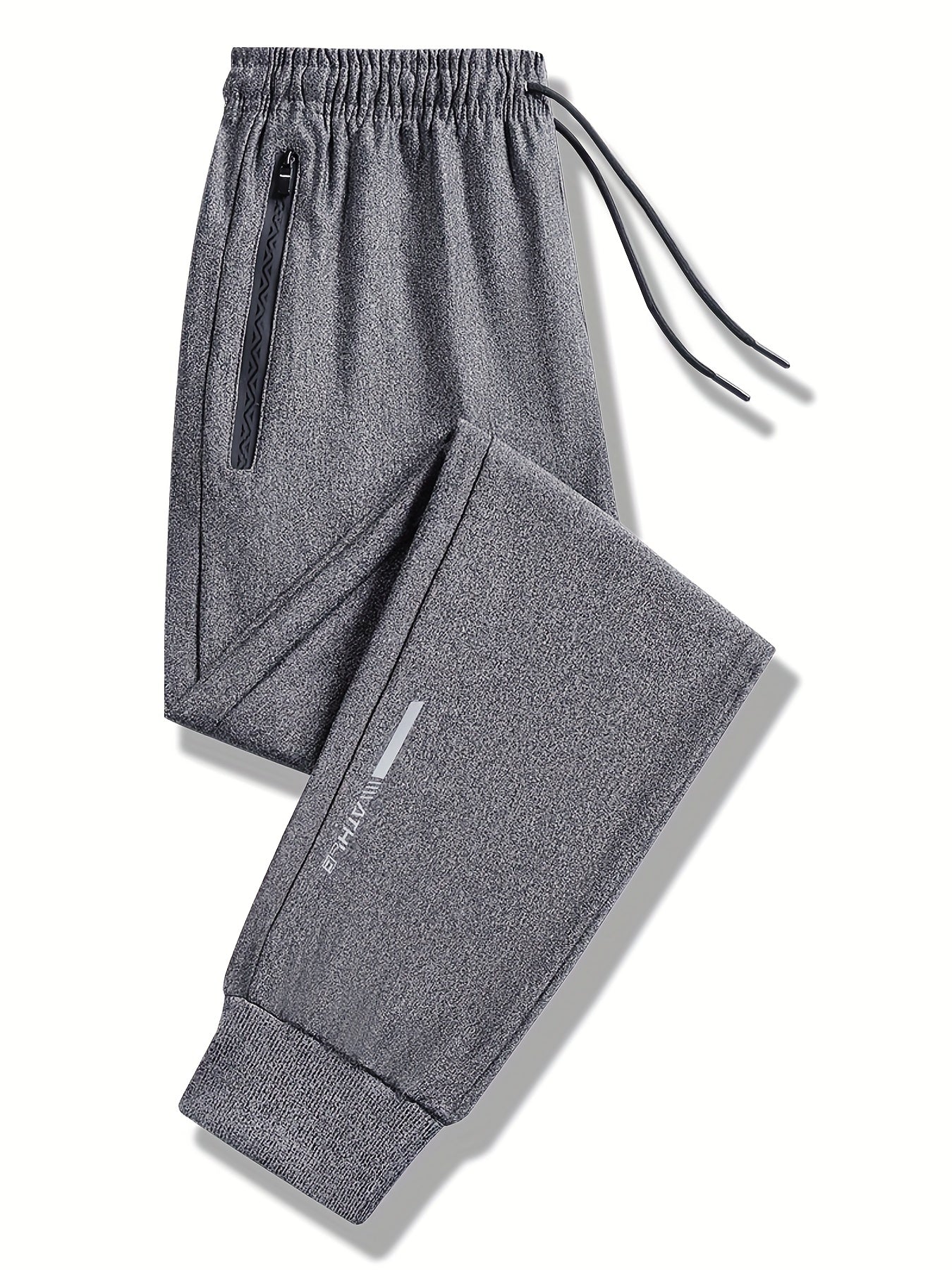 Men's Lightweight Breathable Sports Joggers with Zipper Pockets