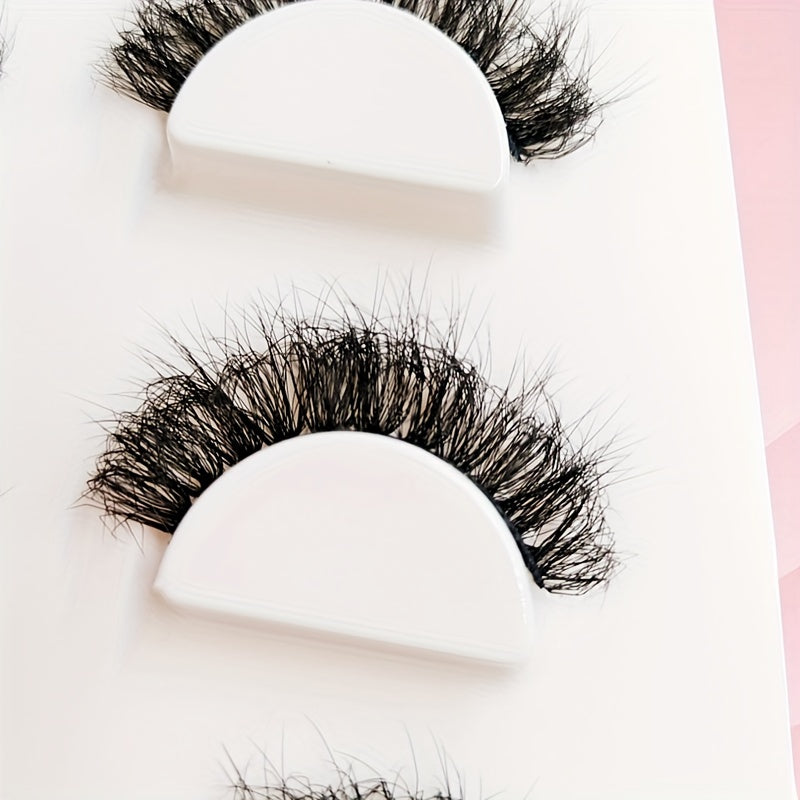 4 Pairs 8D Faux Mink False Eyelashes Fluffy Wispy Thick Eye Lashes
