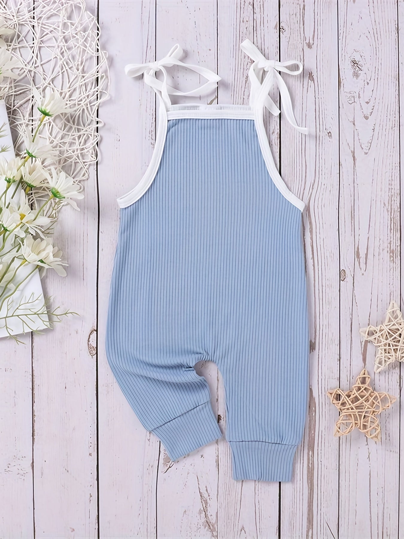 Baby Solid Cami Jumpsuit Summer Sleeveless Overalls