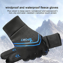 Windproof Waterproof Fleece Thermal Gloves Outdoor Non Slip Durable