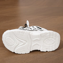 Women's Knit Mesh Sneakers Low Top Platform Shoes