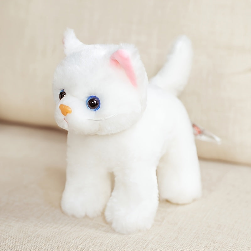 Orange Cat Plush Toy Realistic Stuffed Animal Striped Cat Look Real
