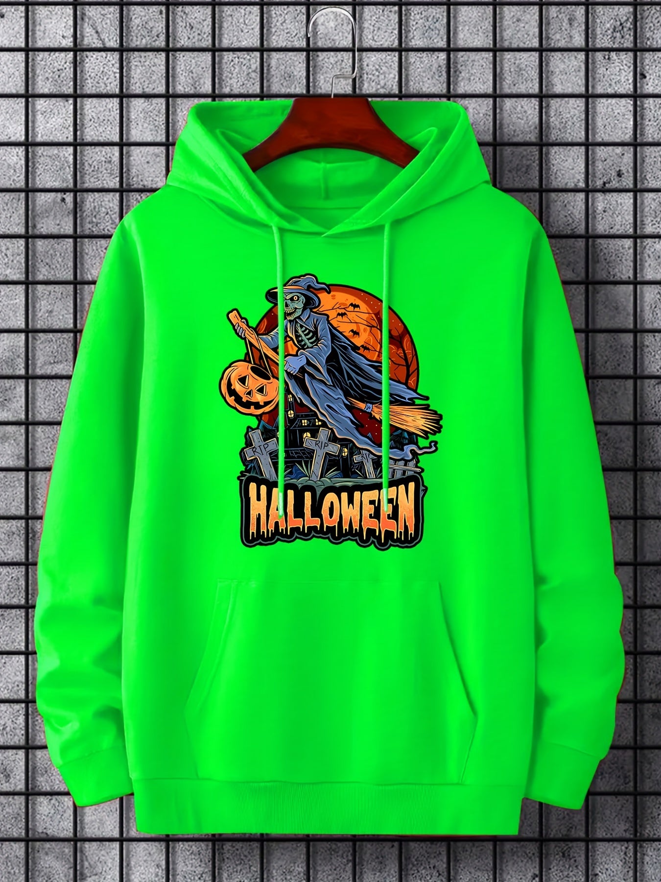 Men's Halloween Graphic Hoodie Casual Hooded Sweatshirt