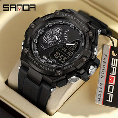 SANDA Waterproof Men Watch Night Glow Diving Watch