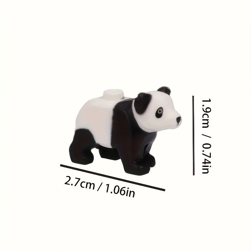 Forest Animal Building Blocks Set - Panda, Bear, Fox, Mouse - Educational Toy