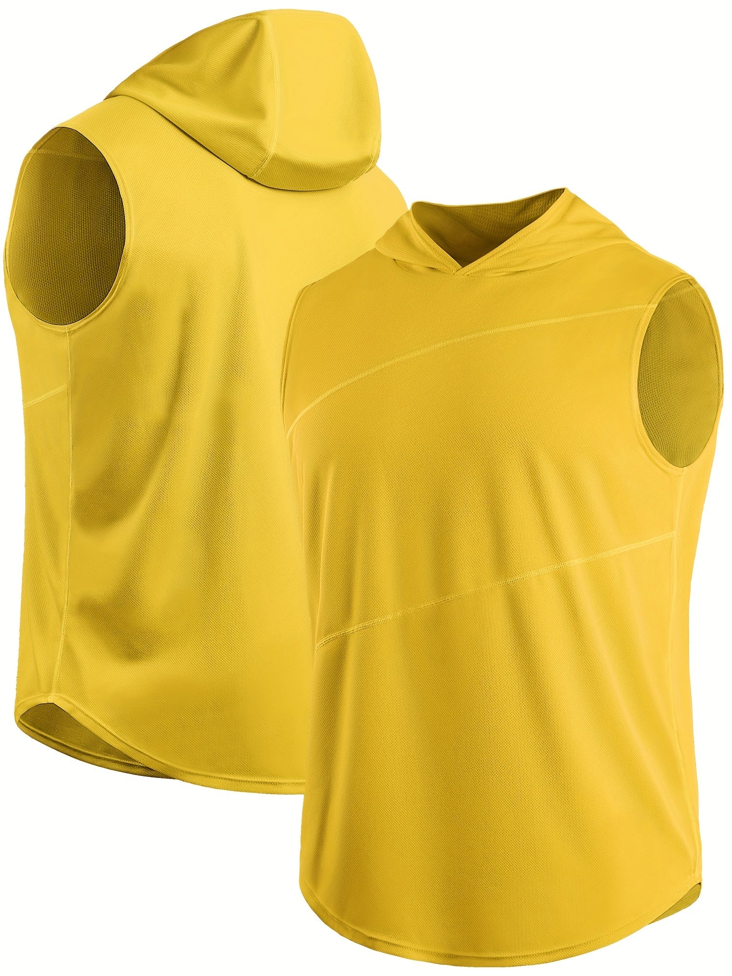 Men's Quick Drying Sleeveless Hooded Vest for Fitness Training