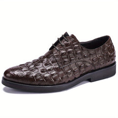 Men's Textured Derby Shoes Lace up Front Dress Shoes For Men