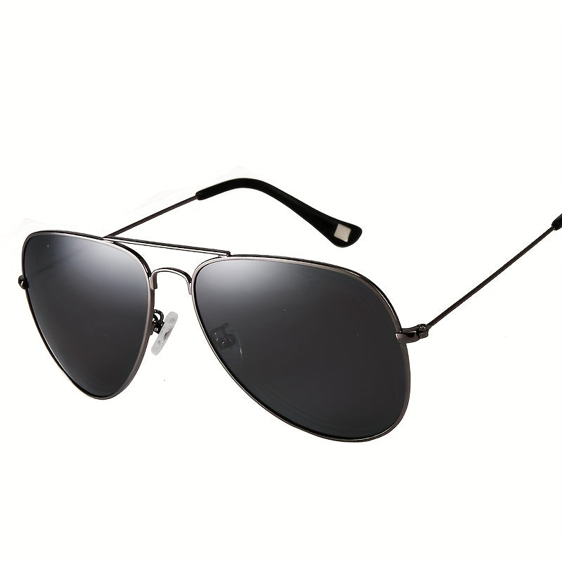 Classic Aviator Sunglasses Large Metal Frame Couple Style Polarized Glasses