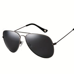 Classic Aviator Sunglasses Large Metal Frame Couple Style Polarized Glasses