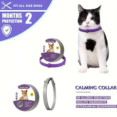 Adjustable Anxiety Reducing Pet Collar for Cats Dogs