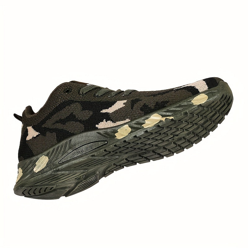 Men's Camouflage Knitted Lightweight Sneakers For Running
