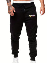 Men's Letter Print Drawstring Sweatpants Loose Fit Casual Joggers