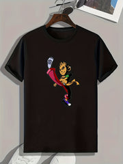 Kung Fu Boy Graphic Printed Tee for Men
