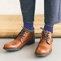 5 Pairs Men's Wool Socks Vintage Warm Winter Socks Thick Cozy Socks Knit