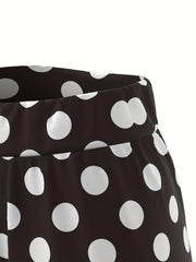 Polka Dot Wide Leg Jogger Pants Women's Activewear
