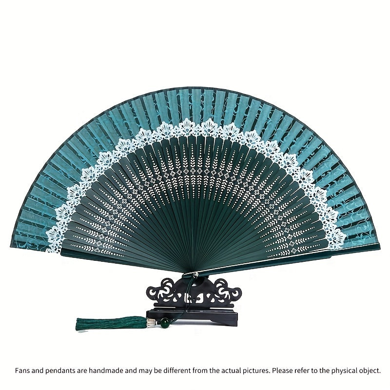 Chinese Style Lace Carry on Fan Portable Silky Fan