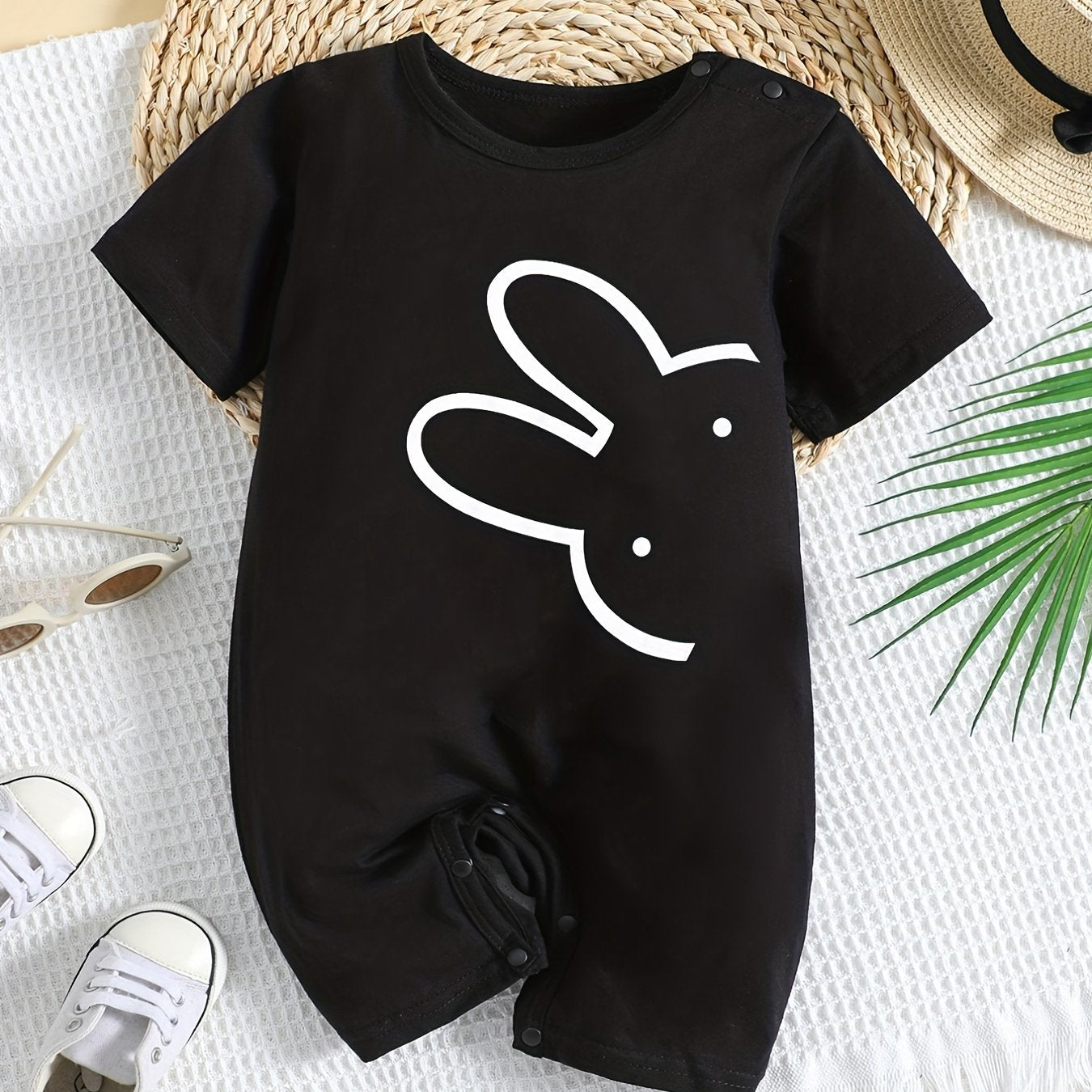 Baby Cotton Crop Sleeve Jumpsuit Romper Easter