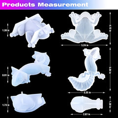 Animal Epoxy Resin Mold 3D Snail Frog Lizard Shape Silicone Mold Decor
