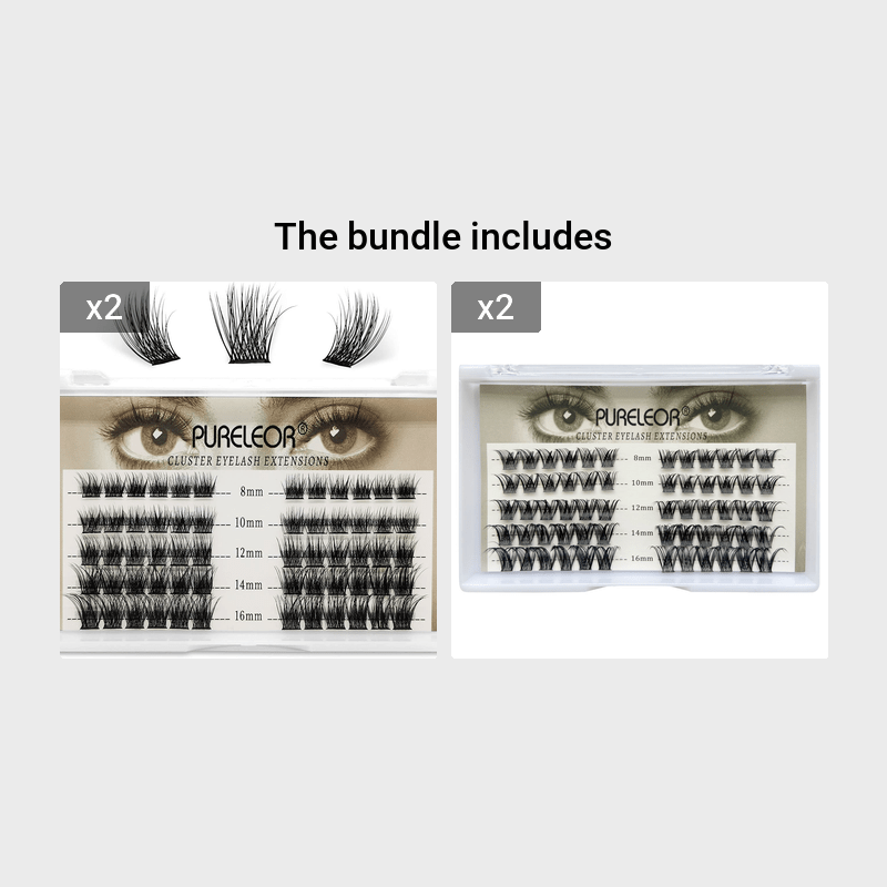 60 Cluster Manga Slender Lashes Individual Eyelash Extensions
