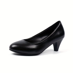 Women's Mid Heel Court Pumps French Heel Business Office Shoes