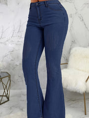 Women's Plus Size Flared Leg Stretch Denim Jeans