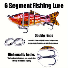 3pcs 6 segment Fishing Lure Jointed Bionic Bait