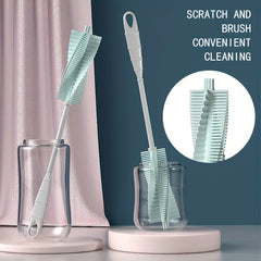 Long Handle Silicone Bottle Brush Water Cup Cleaner Cleaning Brush