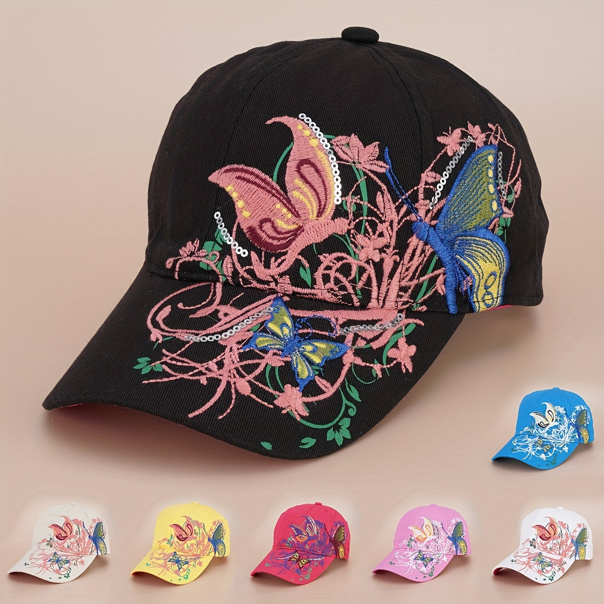 Ethnic Style Embroidered Sun Hat Baseball Cap for Men Women