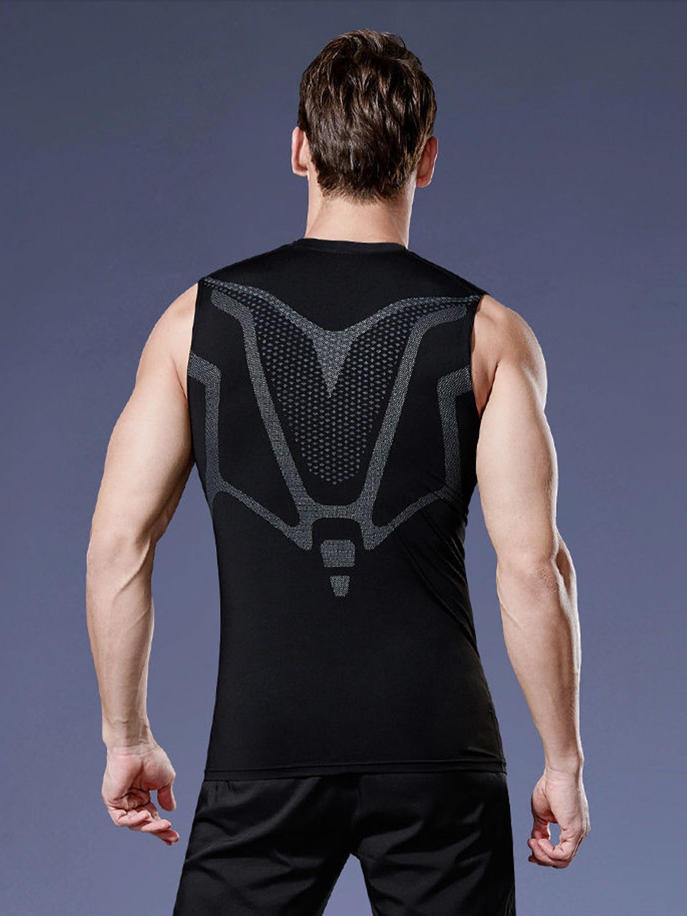 Men's Quick Dry Sleeveless Fitness Top for Running and Training