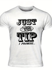 Men's Letter Print T-shirt Casual Crew Neck Tee
