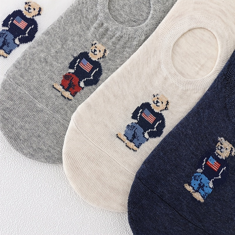 5 Pairs Cartoon Anime Short Socks Non-slip Low Cut Ankle Stockings