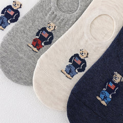 5 Pairs Cartoon Anime Short Socks Non-slip Low Cut Ankle Stockings
