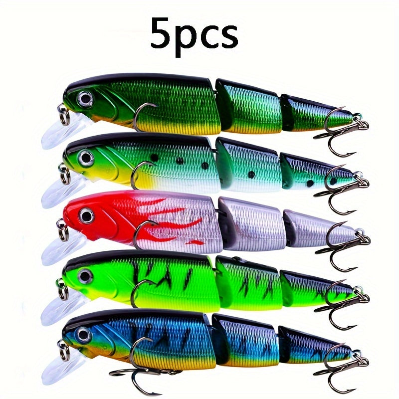 5pcs 110mm 14 7g Bionic Fishing Lure Hard Bait Minnow Lure Crankbait