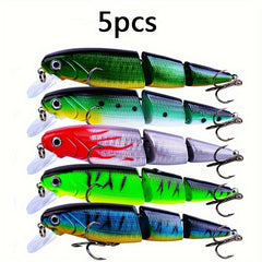 5pcs 110mm 14 7g Bionic Fishing Lure Hard Bait Minnow Lure Crankbait