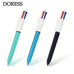 Stylish 4 Ballpoint Pens 1.0mm 4 Colors In 1 Set