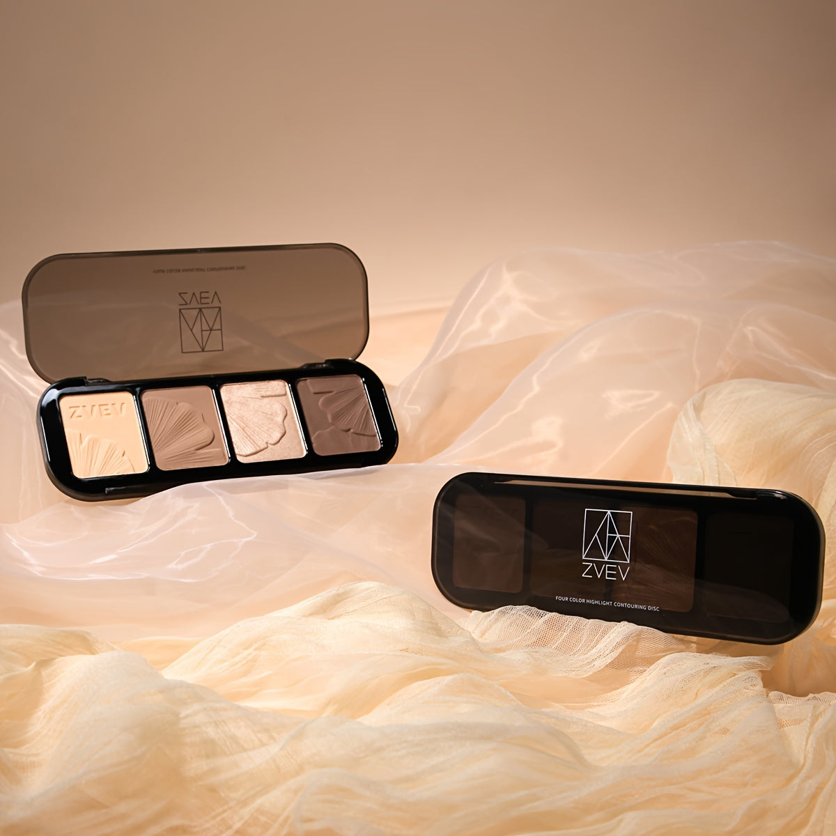 4 Colors Contouring Palette Eyeshadow Palette Brown Coffee Tone Matte Finish