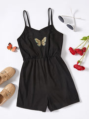 Leopard Butterfly Print Cami Jumpsuit for Summer