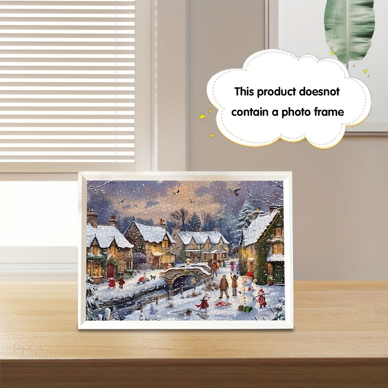 1000pcs Winter Village Puzzle Durable Thick Paper Jigsaw Puzzle